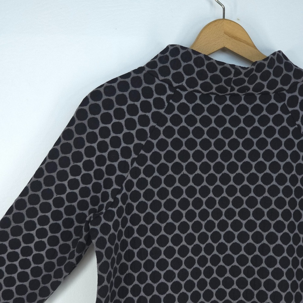 Boden Polka Dot Knit Sweater Womens 12 Preppy Retro Mod Office Old Money Quiet - Picture 13 of 16